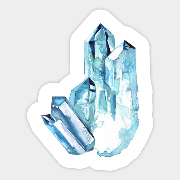 Aqua Aura Quartz Crystal Sticker by ancapora